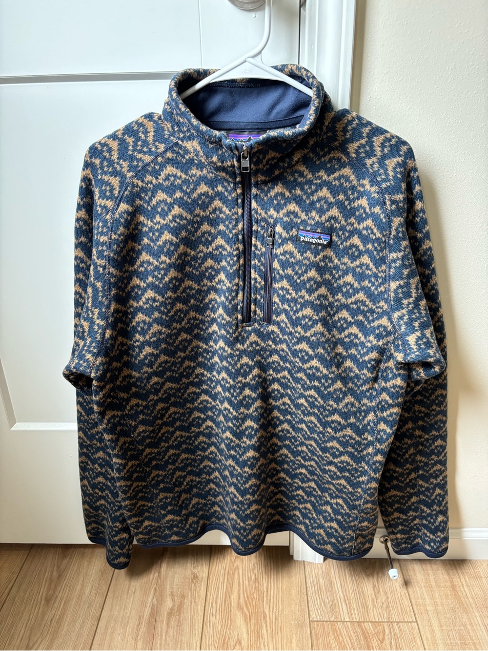 Patagonia Men's Better Sweater 1/4-Zip Navy & Tan